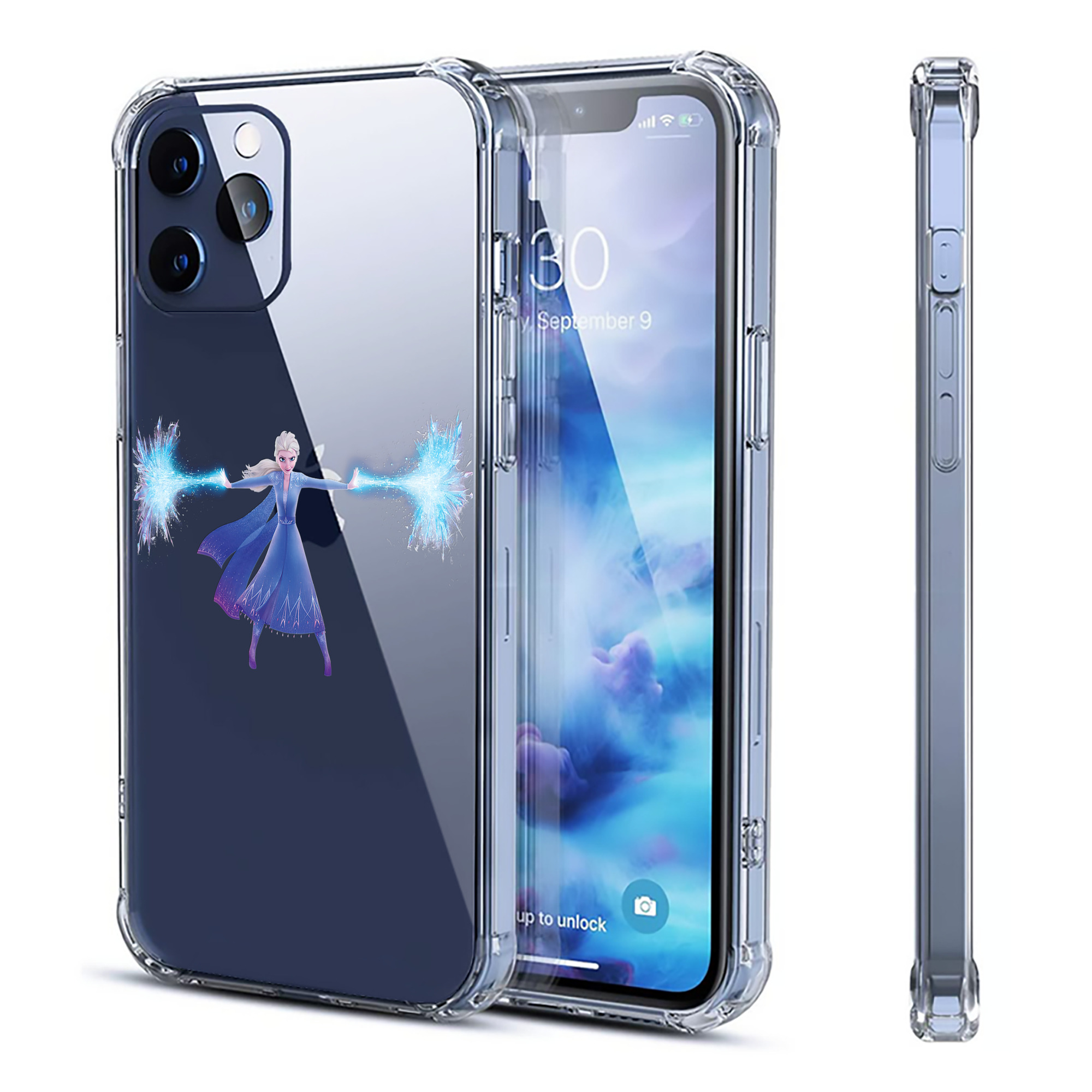 （画像用） アナと雪の女王 アンナ エルサ Frozen Anna Elsa 【iPhone 12シリーズ対応】透明スマホケース（クリアソフトケース）